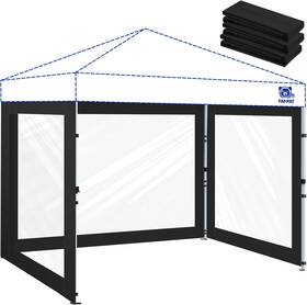 Fanpat 726084984516 3pcs Clear Canopy Sidewalls For 10x10 Pop Up Tent Transparent Window Curtain Cl