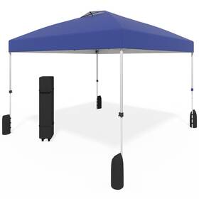 Fma58zp001bl1010 Favofamilie 10x10 Pop Up Canopy - Instant Setup Beach Tent With Wheeled Carry