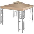Fbatopcrv10fdtpbg Flexzion Gazebos Gazebo Replacement Canopy Top Cover Beige 814870021351
