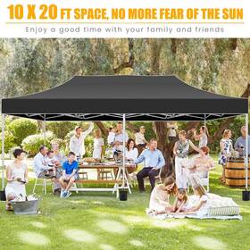 Fdw 194349011138 10ftx20ft Pop Up Canopy Tent Heavy Duty Party With 6 Removable Sidewalls And