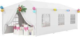 Fdw 195030103958 10x30 Party Tent Wedding Patio Gazebo Outdoor Carport Canopy Shade With Side 8 Wall