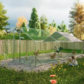 Chickencoop03lp Firomo Unbranded Canopies 10ftx 20ftx 6.56ft Accessory Lockable Pointed Roof Metal White
