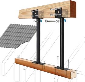 De-69999 Fistihon Upgraded 2pack 3.6 Inch 304 Saddle Stainless Steel Roof Riser For Patio Pergola