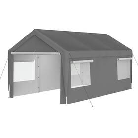W2505p151821 Flynama Carport Canopy 10x20 Ft Heavy Duty Boat Car Garage With Removable And