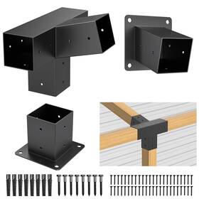Xwdljj3jt Fmhotu 15 3-way 3pcs Slanted Roof Pergola Bracket Set Wall Mount Extension Kit