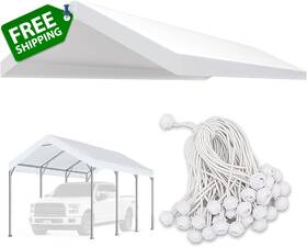 Fre001 Foraleben Fre001- Carport Replacement Canopy Cover For 10 X 20 Feet Car Tent Top Garage Shelter Co