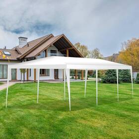 Cwt-36ct1030wh Forclover Canopy Tent 10ftx30ft Outdoor Traditional Rectangle White With Side Walls