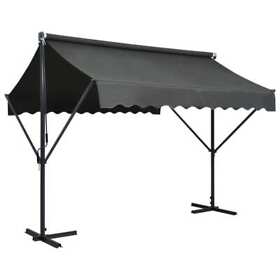 145885 Free Standing Awning 118.1inchx118.1inch Anthracite