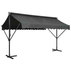 145886 Free Standing Awning 157.5inchx118.1inch Anthracite