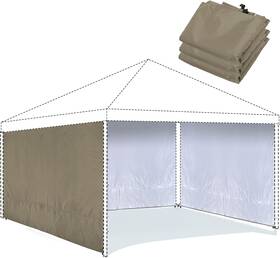 Rc10473 Freeland Exceed Inc Redcamp Instant Canopy Sidewall For 10x10ft Pop Up 10x6.2ft 3 Pack Sunw