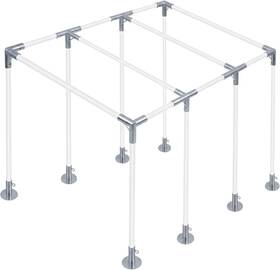 Boy-frienda-4933 Frienda 8-leg Lean-to Canopy Fittings For Under 1-3/8 Inch Pipes 16 Pcs Lean To Car