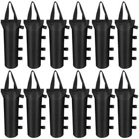 446378 Furbeko 12 Pack Canopy Sand Bags 396 Lbs Heavy Duty Weight Black Lar