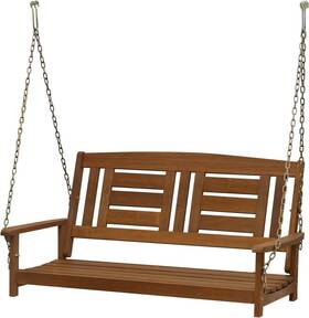 Fg16409sc Furinno Tioman Hardwood Patio / Garden Outdoor 4ft Porch Swing 2 Natural