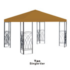 G245-tan Strong Camel Canopy Replacement Top Patio Pavilion Gazebo 0008568812691