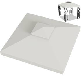Cfzds311245-beige Ganggend Gazebo Canopy Replacement Outdoor Grill Shelter Top Double Tiered Bbq
