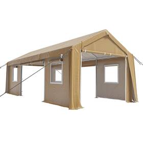 10ftx20ftportable Gaomon 198290066001 Heavy Duty Carport Garage 4 Roll-up Doors And Windows Waterpr