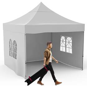 Gaomon 198290841547 10ftx10ft Pop Up Gazebo Instant Canopy Tent With 1 Sidewall And 2 Pvc W