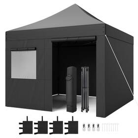 Gaomon 198290930791 Commercial Canopy Tent With 4 Removable Sidewalls 10x10 Pop Up H