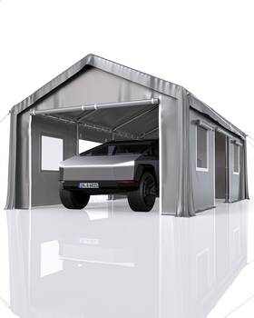 Gaomon 198723990217 13x20 Ft Carport Heavy-duty With Detachable Sidewalls Front And Rear