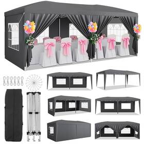 Ld5mvi Gaomon 10x20 Pop Up Canopy Tent With 6 Removable Sidewalls Waterproof Commercial Ca