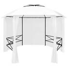 X104.3 Garden Marquee With Curtains 141.7 X122.8 White 0.6 Oz Ft