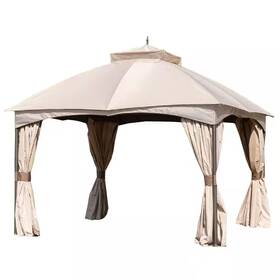 Garden Winds 313041484433 Riplock 350 Replacement Canopy Top And Side Mosquito Netting Set In Beige For 10