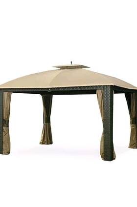 B00ury9wvw Garden Winds Replacement Canopy - Sonoma Riviera Wicker Gazebo Riplock 350 Beige