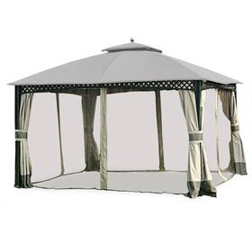 Lcm1202sg-rs Garden Winds Replacement Canopy For The Windsor Gazebo - Riplock 350 Slate