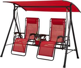 Lcm1800c-rs Garden Winds Canopy Top Cover For Big Tall Bungee Swing Red Will Only Fit If