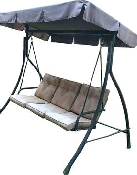 Lcm1822br Garden Winds Replacement Canopy Top Cover For The Hd Flat Roof 3 Person Brown
