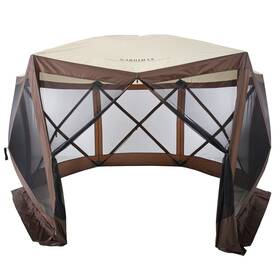 Gardimax 791809979429 Pop Up Gazebo Screen House Tent For Camping 12ftx12ft 6 Sided Instant Canopy S