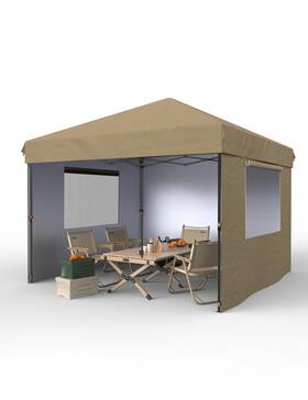 Garvee 199414209519 10x10 Pop Up Canopy Tent Outdoor 3-sidewall Gray