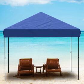 Garvee 955677221330 10ftx10ft Blue Pop Up Canopy Tent Shelter With Adjustable Height Folding And Portable