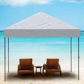 Garvee 955677221378 10ftx10ft White Pop Up Canopy Tent Shelter With Adjustable Height Folding And Portable