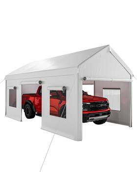 Ght83l-64kngrjahy6h Garvee -ght83l-64kngrjahy6h 10x20 Carport Canopy Heavy Duty Car Port With Waterproof Tarp Roll-u