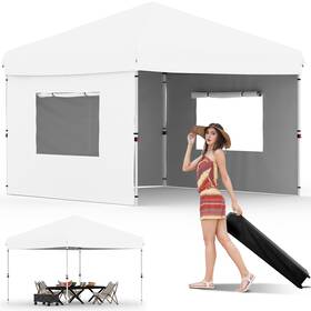Tht2cjwxebj8b6cdcytqrgahw9i Garvee 10x10ft 3-sidewall Pop Up Canopy Tent Heavy Duty Instant Shelter Setup
