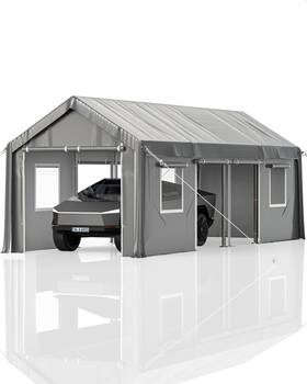 Garveelife 198290574629 13ftx25ftx11ft Carport Oversized Portable Garage With 180g Pe Tarps 19 Gauge P