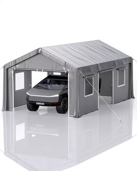 Garveelife 198290574674 13 X 20 Ft Carport Heavy Duty Portable Garage With 4 Roll-up Door