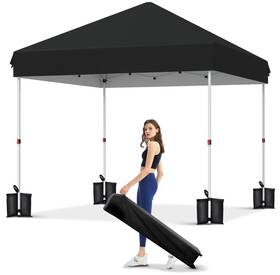 Garveelife 199108243386 10x10 Pop Up Canopy With One Button Push Setup - Heavy Duty Outdoor Te