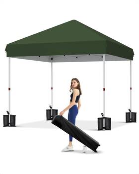 Garveelife 199414877244 10x10 Pop Up Canopy With One Button Push Setup - Heavy Duty Outdoor Te