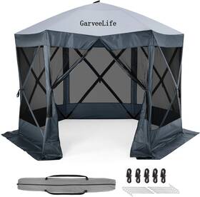 Garveelife 313035836842 Pop Up Gazeboportable Outdoor Camping Canopy Screen 10 X Ft Gray
