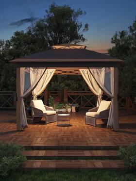 33c85tug Garveelife 11x11 Pop Up Gazebo Tent With Mosquito Netting Outdoor Canopy Shelter Easy S