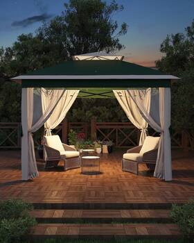 33c8hpsj Garveelife 11x11 Pop Up Canopy Tent With Mosquito Netting Outdoor Shelter Easy Setu