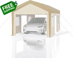 13ftx Garveelife 705353436406 20ftx 11ft Windproof Carport Top Replacement Cover Heavy-duty Garage Tent