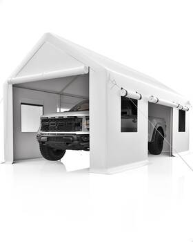 Garveelife 967721339083 20ftx13ft Carport Top Cover White