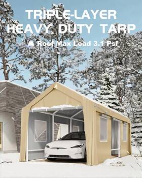 1020-1320-180g Garveelife 967722078820 2pcs Carport Sidewall Heavy Duty Garage Canopy Car Shelter Sid
