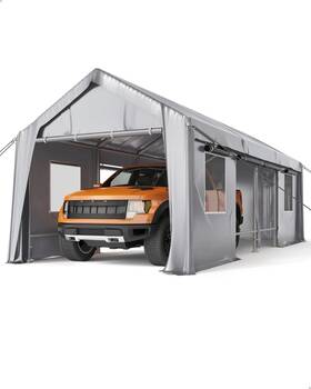 Garveelife 967722079476 Carport Sidewall 1325-200g-gray Two Sides