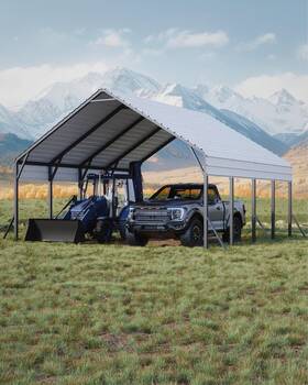 G-mcap-2020-2mh8b Garveelife 20ftx20ftx13ft Metal Carport For 2 Cars Heavy Duty Steel Frame All Weather Perm