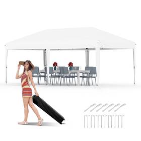 Gl-zzp-1020-wh-us-w9gdo Garveelife 10x20 Pop Up Canopy Beach Ten With One Push Setup Heavy Duty Out