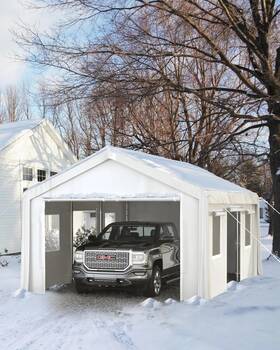 Kzgeczevjn0ghjjezsabbqu3x7r7u Garveelife 10x20x11 Ft Heavy-duty Portable Carport Upgraded Extra-large Space With Roll-up